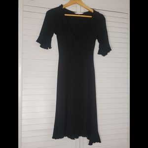 Black Diane von Furstenberg dress